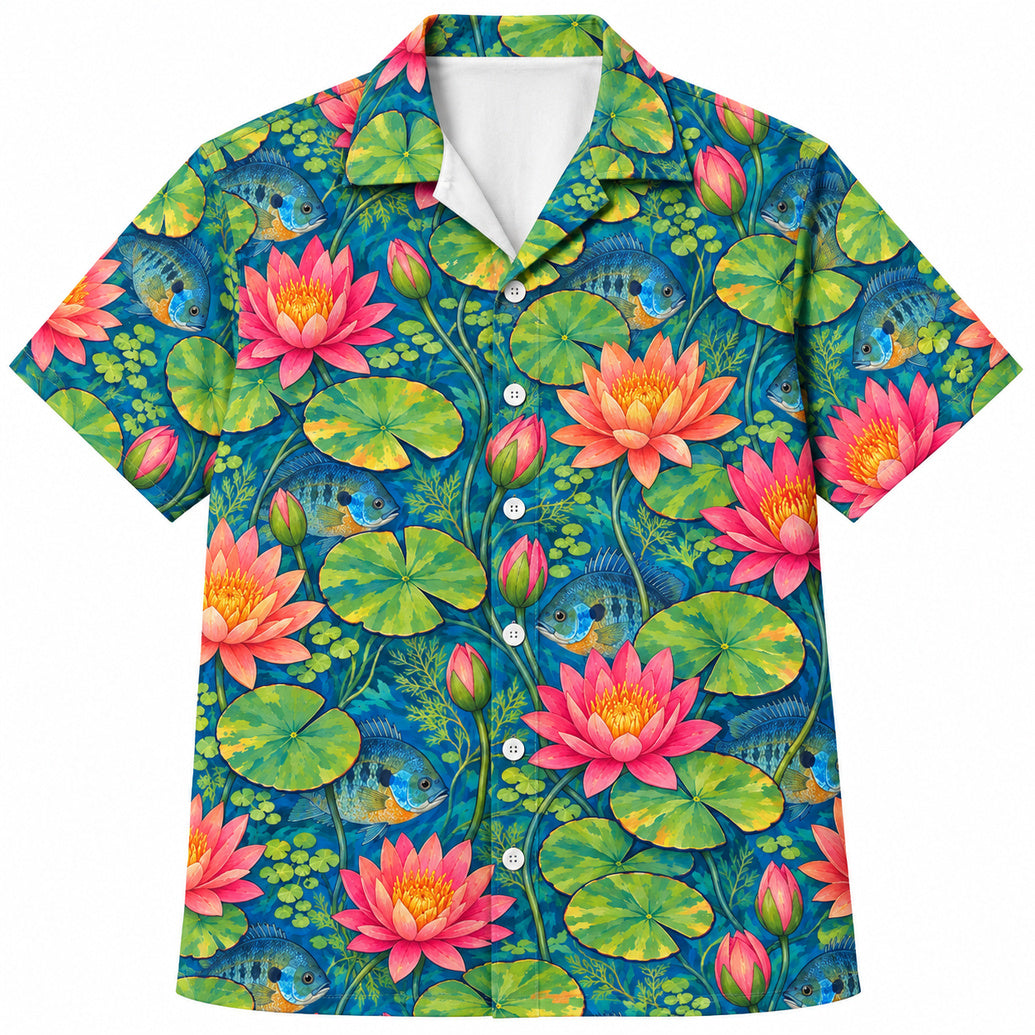 Bluegill Lily Lanterns Hawaiian Shirt