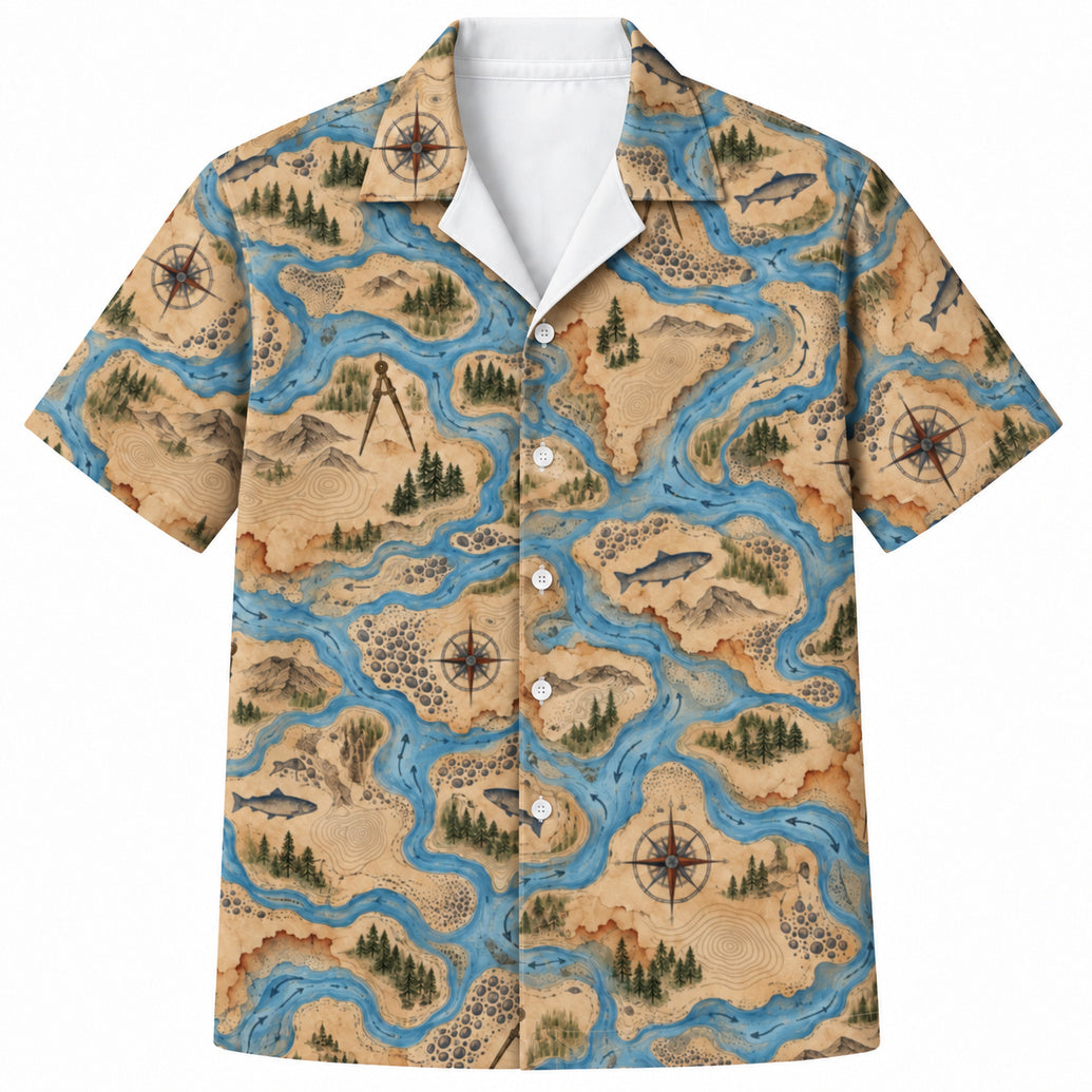 Salmon River Cartographer Hawaiian Shirt
