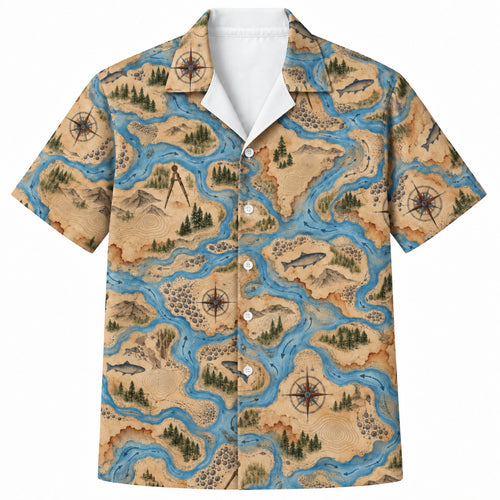 Salmon River Cartographer Hawaiian Shirt