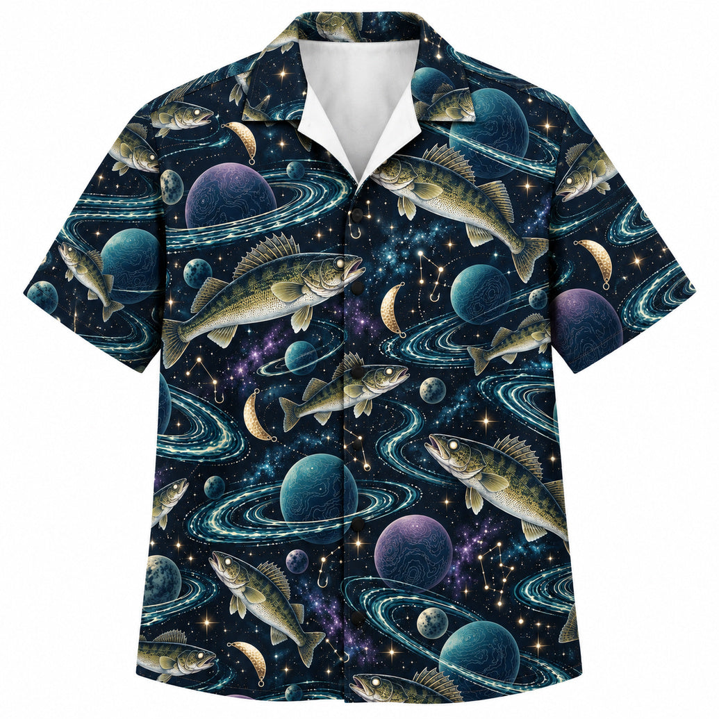 Orbit Lake Walleye Hawaiian Shirt