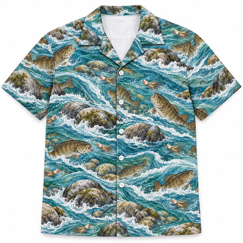 Riffle Popper Smallmouth Hawaiian Shirt
