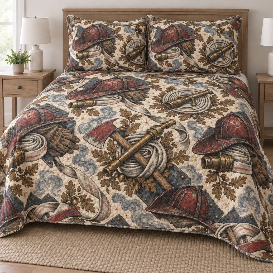 Brass & Canvas Fire Tools Bedding Set