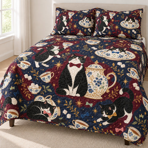 Tuxedo Tea Society Bedding Set