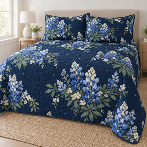 Indigo Bluebonnet Nocturne Bedding Set