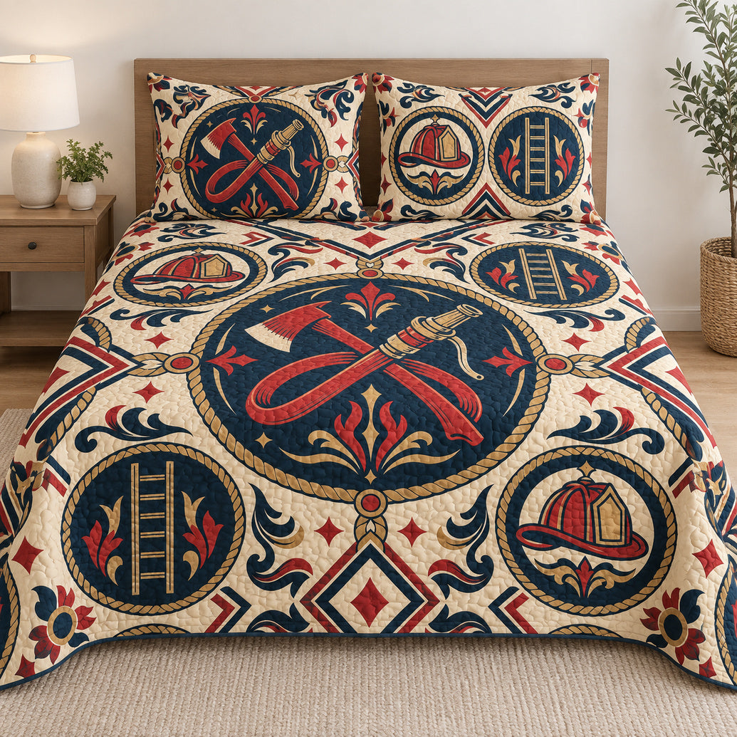 Engine House Icons Bedding Set