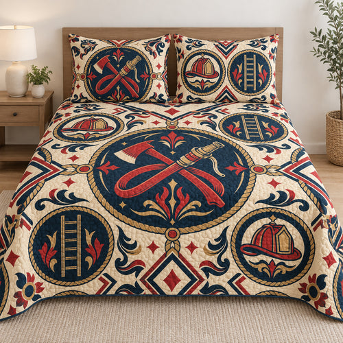 Engine House Icons Bedding Set