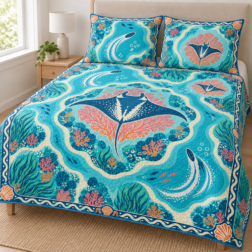 Reef Wake Medallions Bedding Set