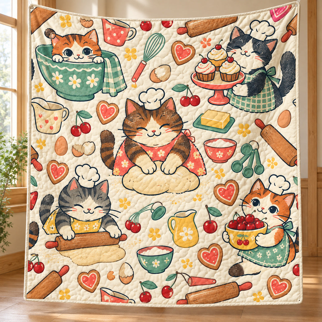 Whisk & Whisker Bakehouse Quilt Blanket