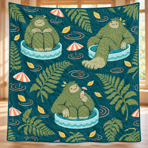 Bigfoot’s Tiny Pool Party Quilt Blanket