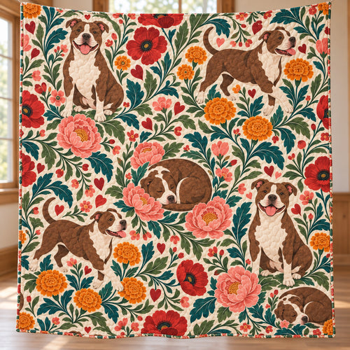 Bully Bloom Heartgarden Quilt Blanket