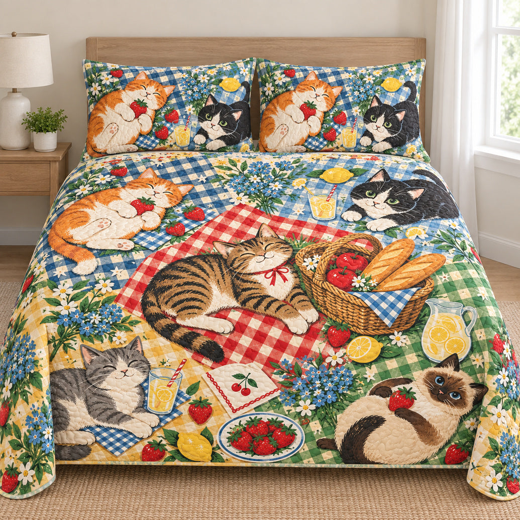 Picnic Patch Cats Bedding Set