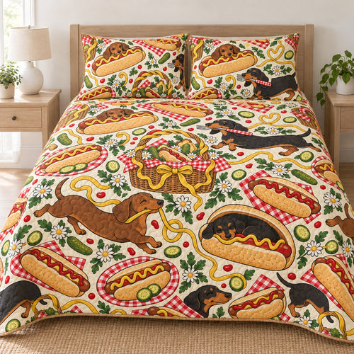 Wiener Picnic Mustard Parade Bedding Set