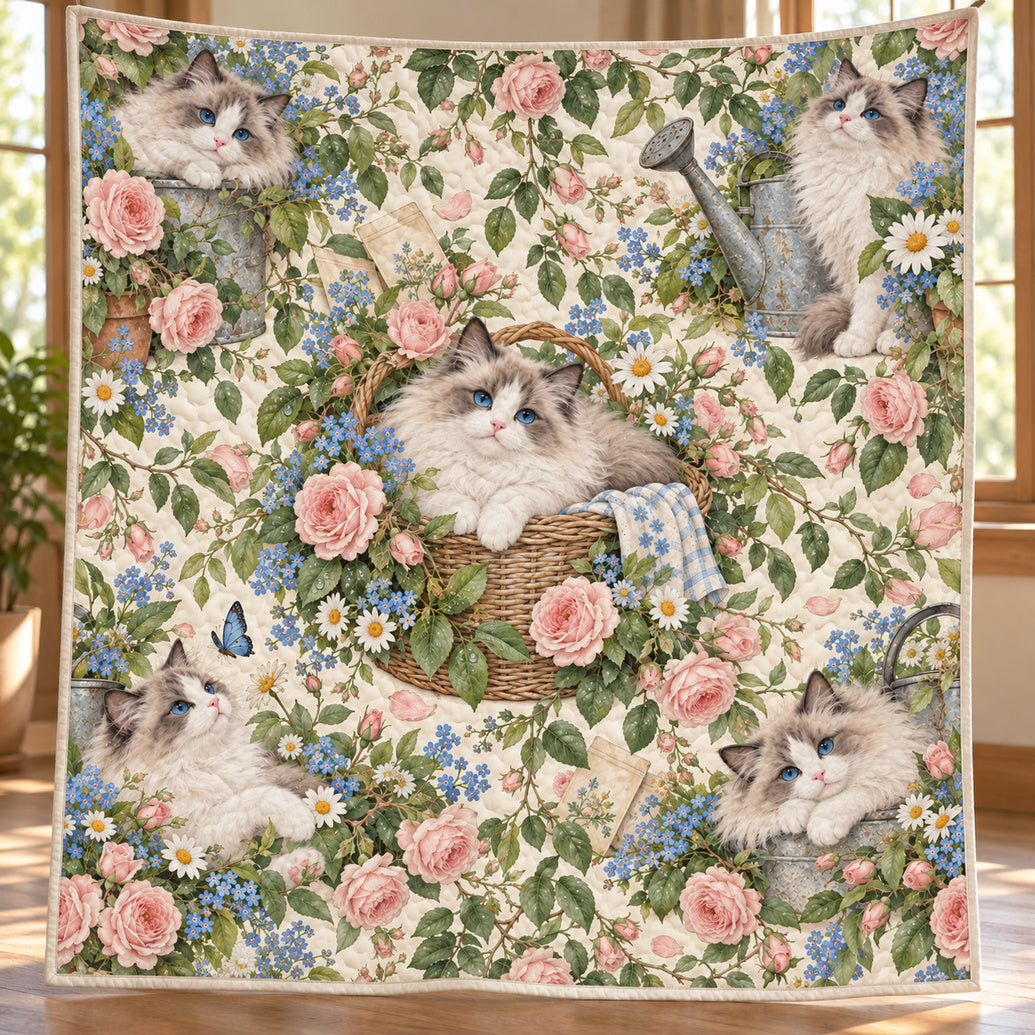 Ragdoll Rosewater Conservatory Quilt Blanket