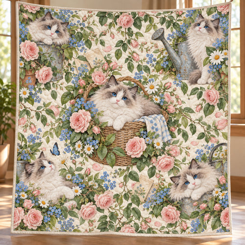 Ragdoll Rosewater Conservatory Quilt Blanket