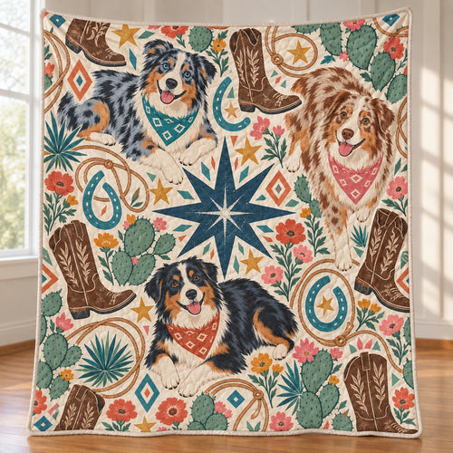Aussie Desert Star Roundup Quilt Blanket