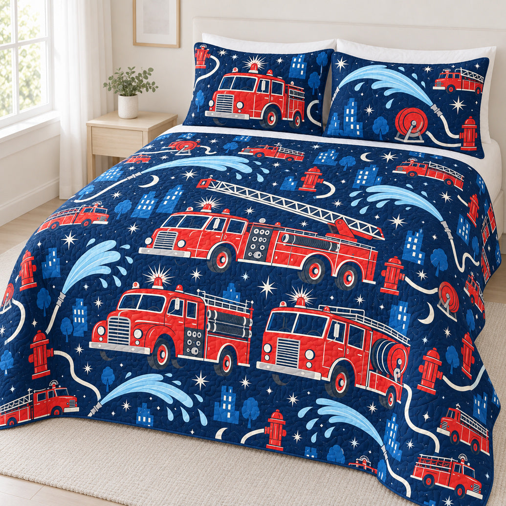 Red Rig Parade Bedding Set