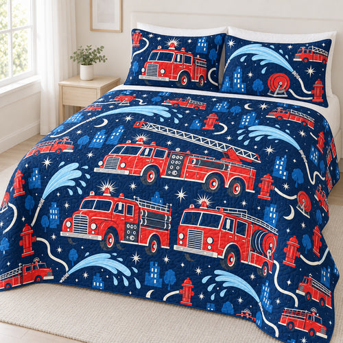 Red Rig Parade Bedding Set