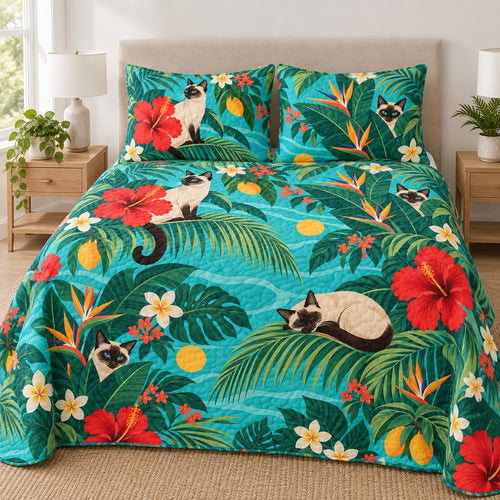 Siamese Sunroom Palms Bedding Set