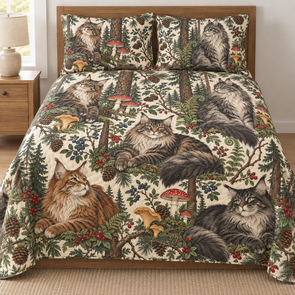 Maine Coon Woodland Forage Bedding Set