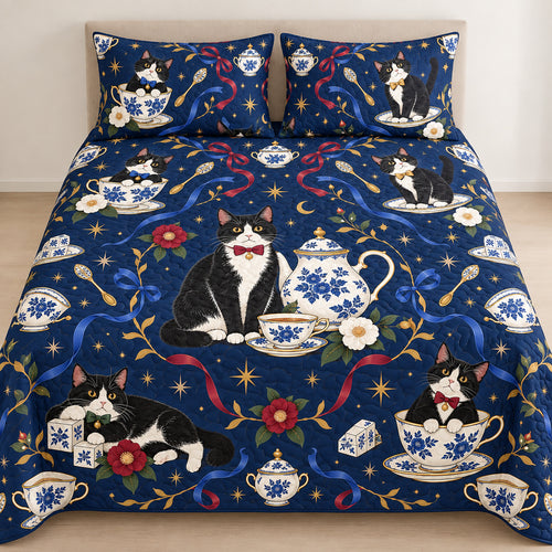 Tuxedo Tea Salon Bedding Set