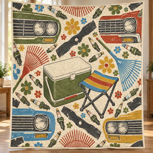 Saturday Garage Picnic Quilt Blanket