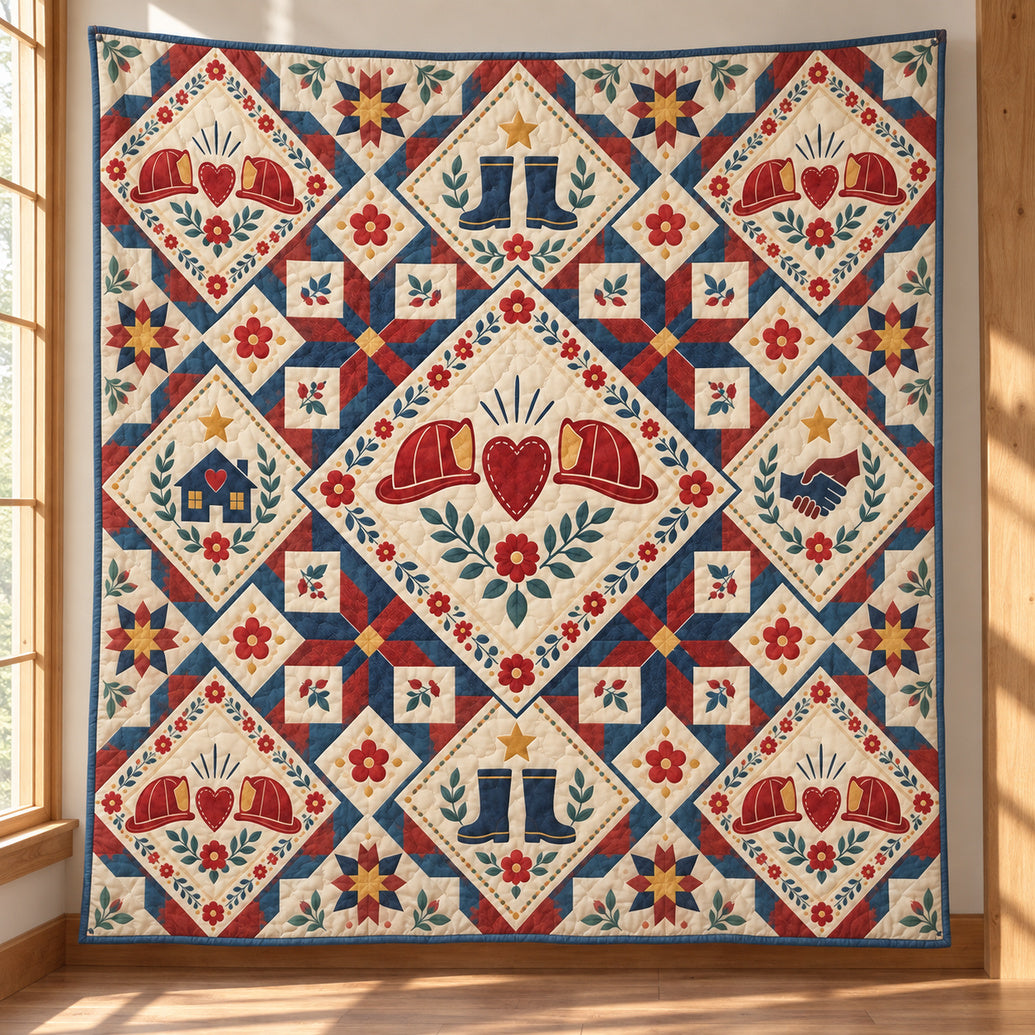 Shelter Heart Medallions Quilt Blanket