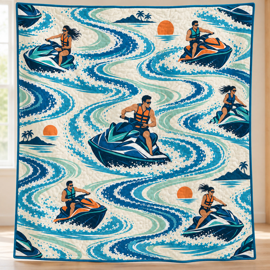 Weekend Wake Geometry Quilt Blanket