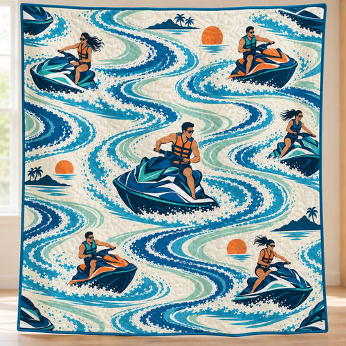 Weekend Wake Geometry Quilt Blanket