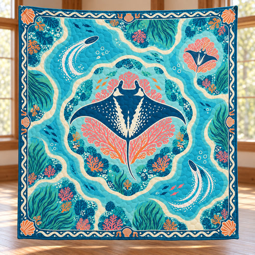 Reef Wake Medallions Quilt Blanket