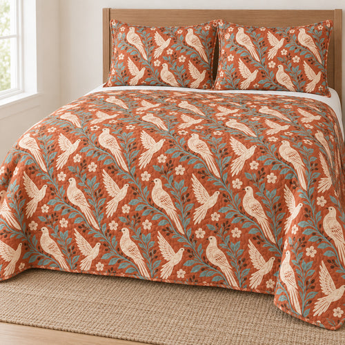 Terracotta Dove Grove Bedding Set