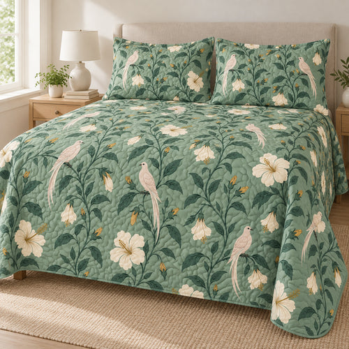 Eucalyptus Dove Trellis Bedding Set