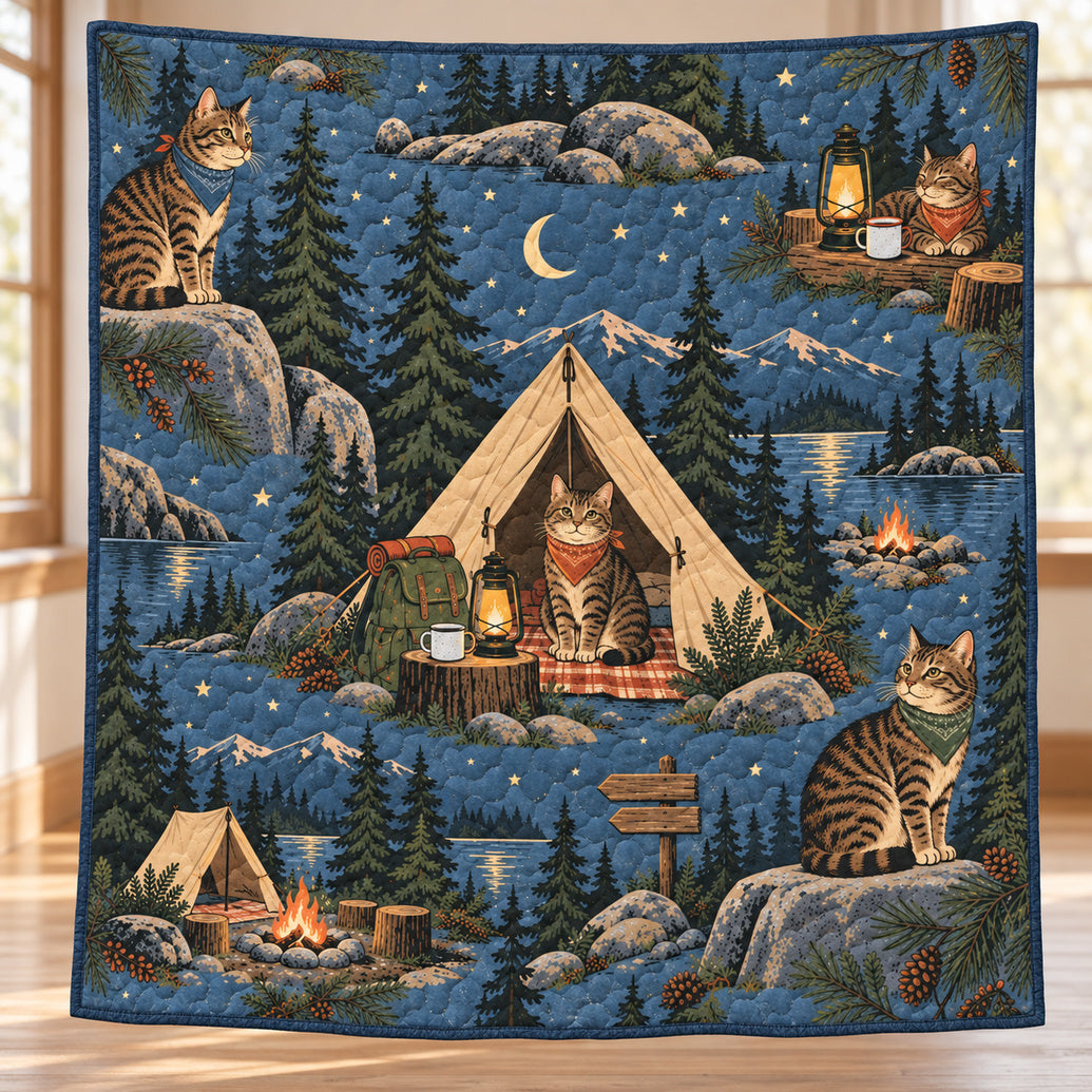 Tabby Trail Lanterns Quilt Blanket