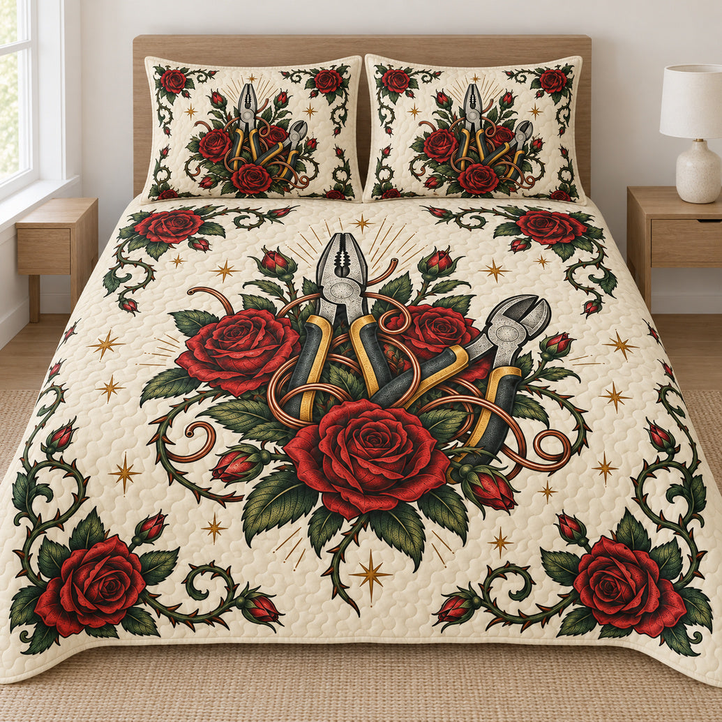 Crimson Rosewire Flash Bedding Set
