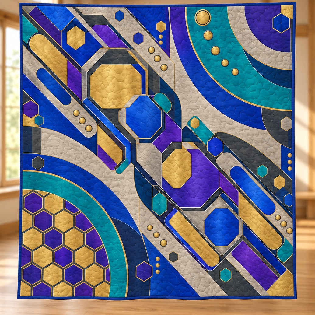 Aurora Plate Rhythm Quilt Blanket