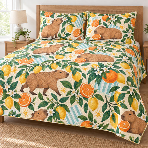 Citrus Grove Capybaras Bedding Set