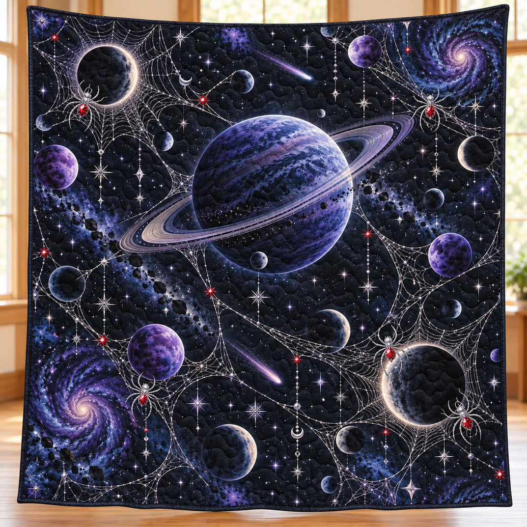 Orbital Widow Webs Quilt Blanket