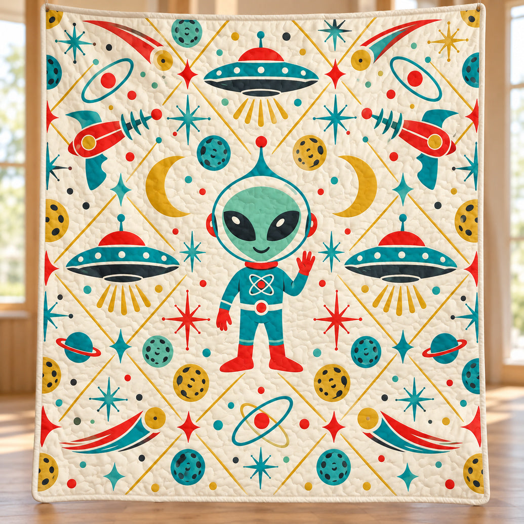 Atomic Moon Motel Quilt Blanket