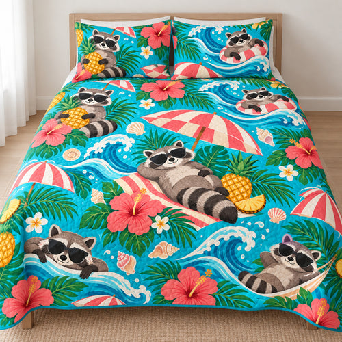 Pineapple Coast Raccoon Club Bedding Set