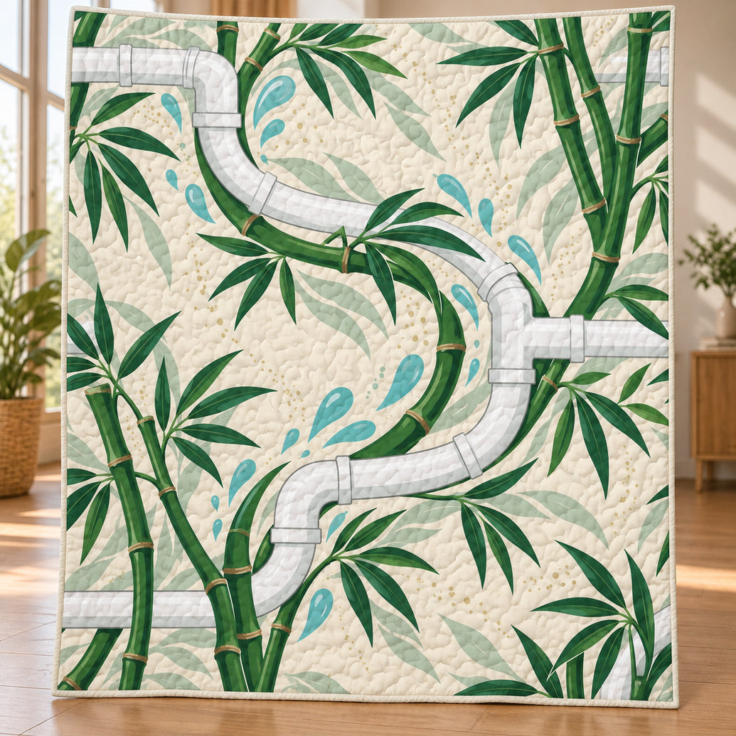 Bamboo Pipe Crosscurrent Quilt Blanket