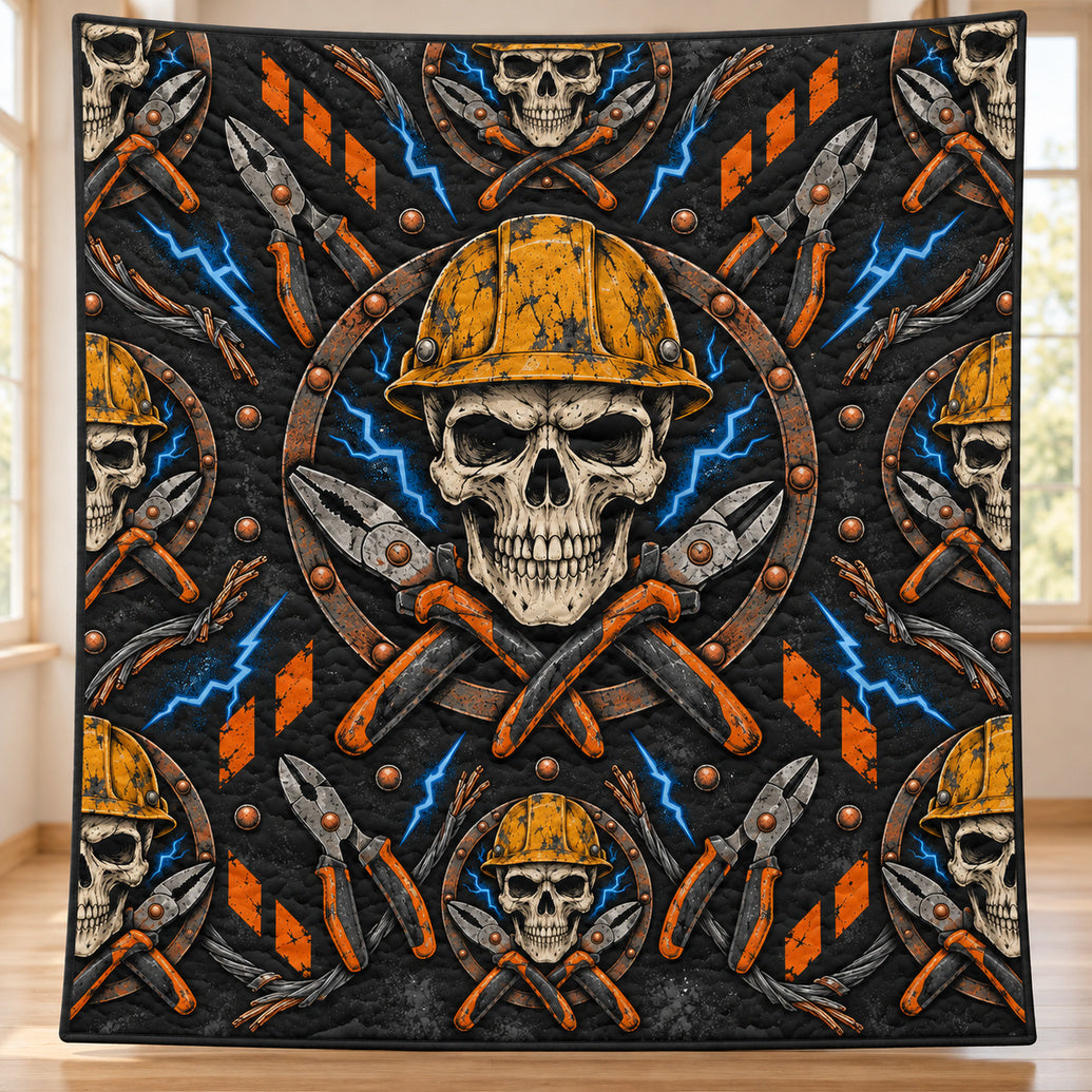 Cobalt Storm Crew Icons Quilt Blanket