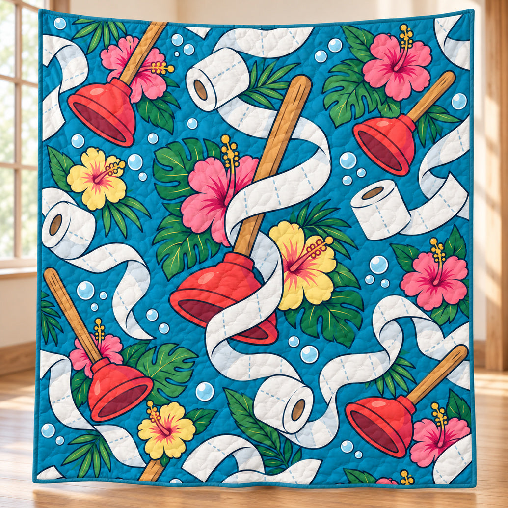 Plunge Into Paradise Quilt Blanket