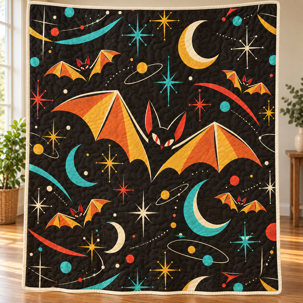 Atomic Bat Lounge Quilt Blanket