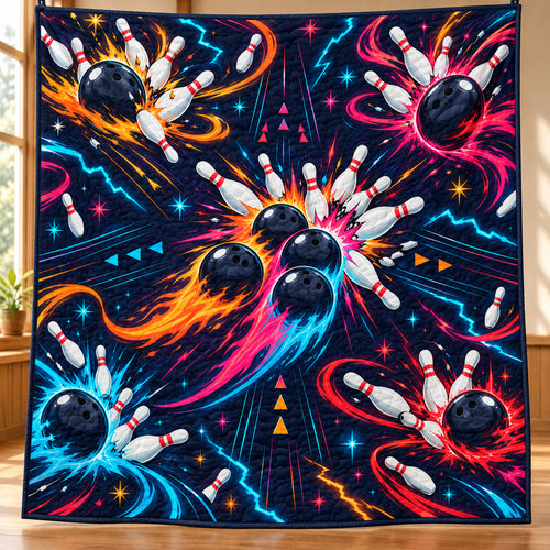 Neon Strike Firetrail Quilt Blanket