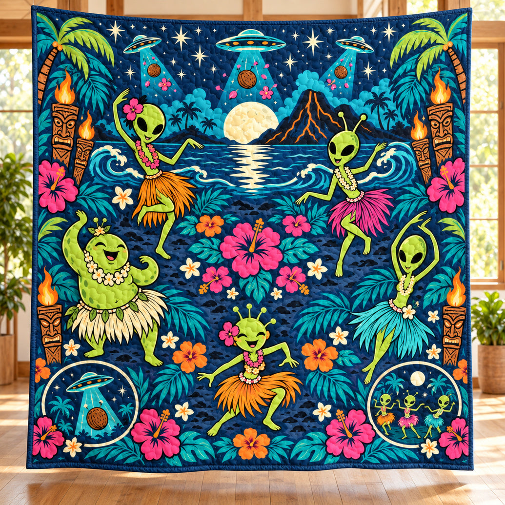 Moonbeam Luau Visitors Quilt Blanket