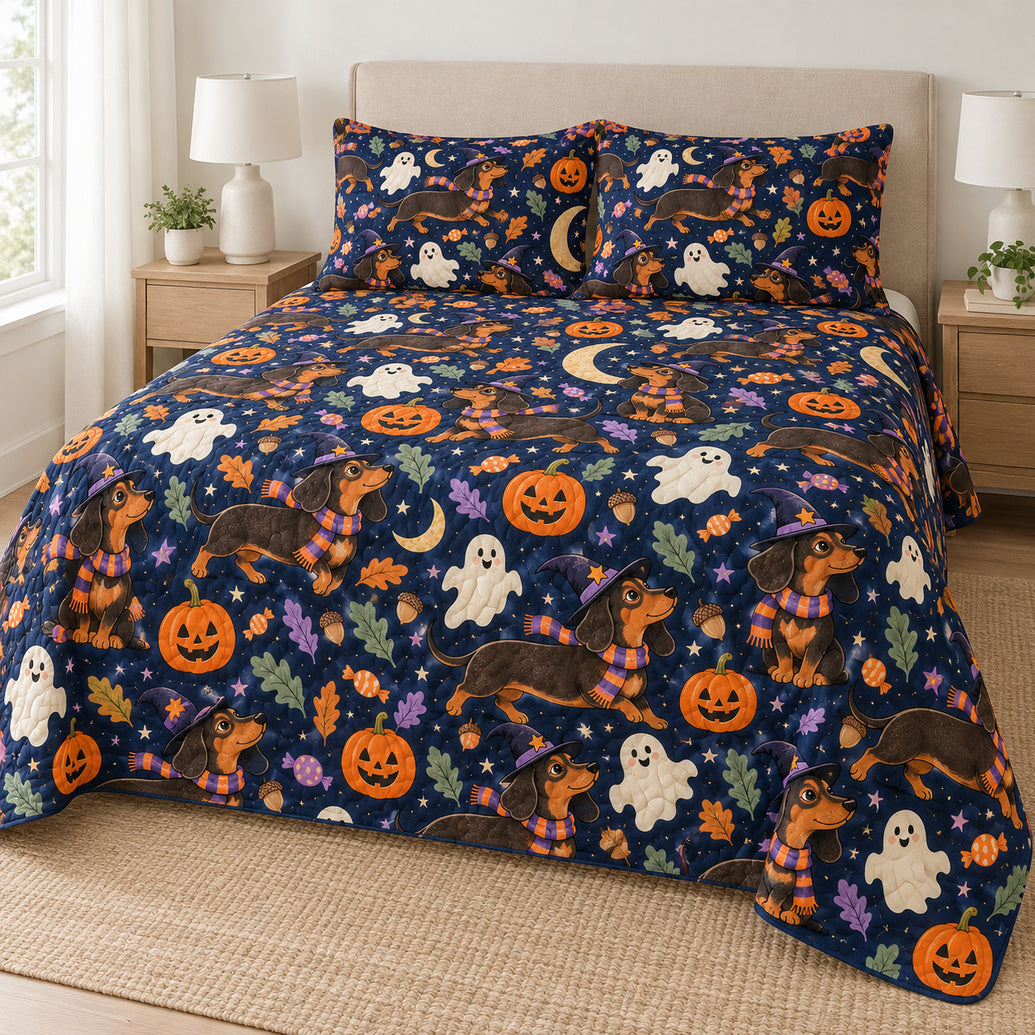 Moonlit Wiener Trick-or-Treat Bedding Set