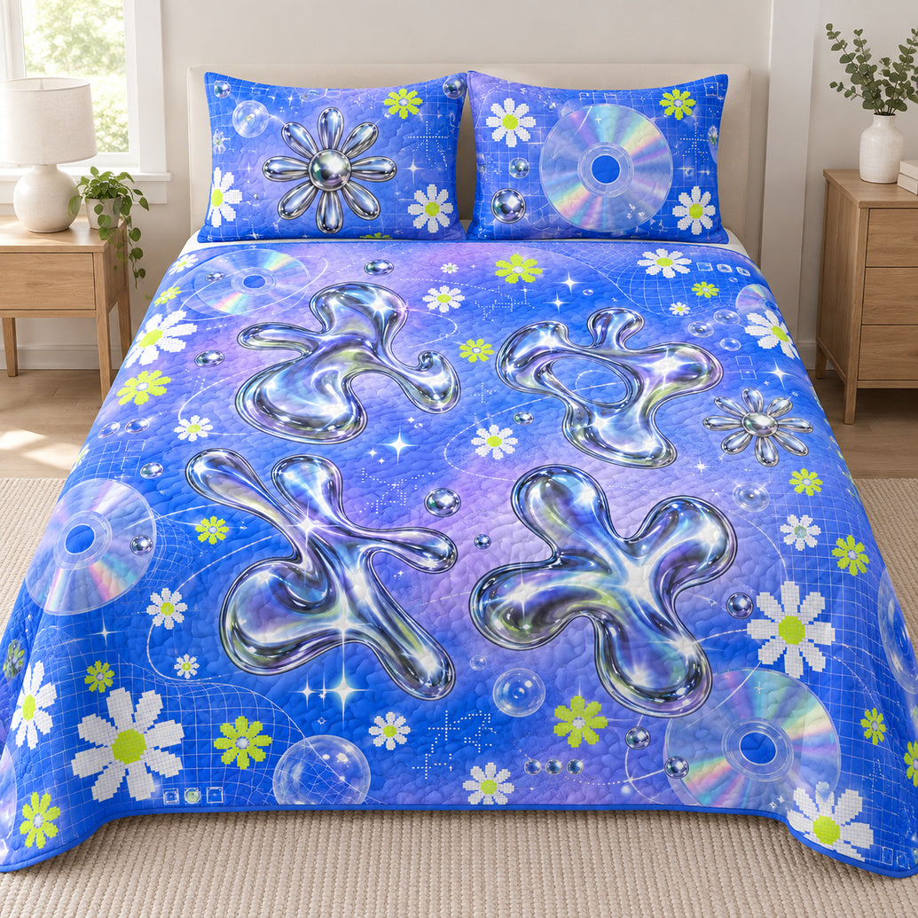 Chrome Daisy Dial-Up Drift Bedding Set