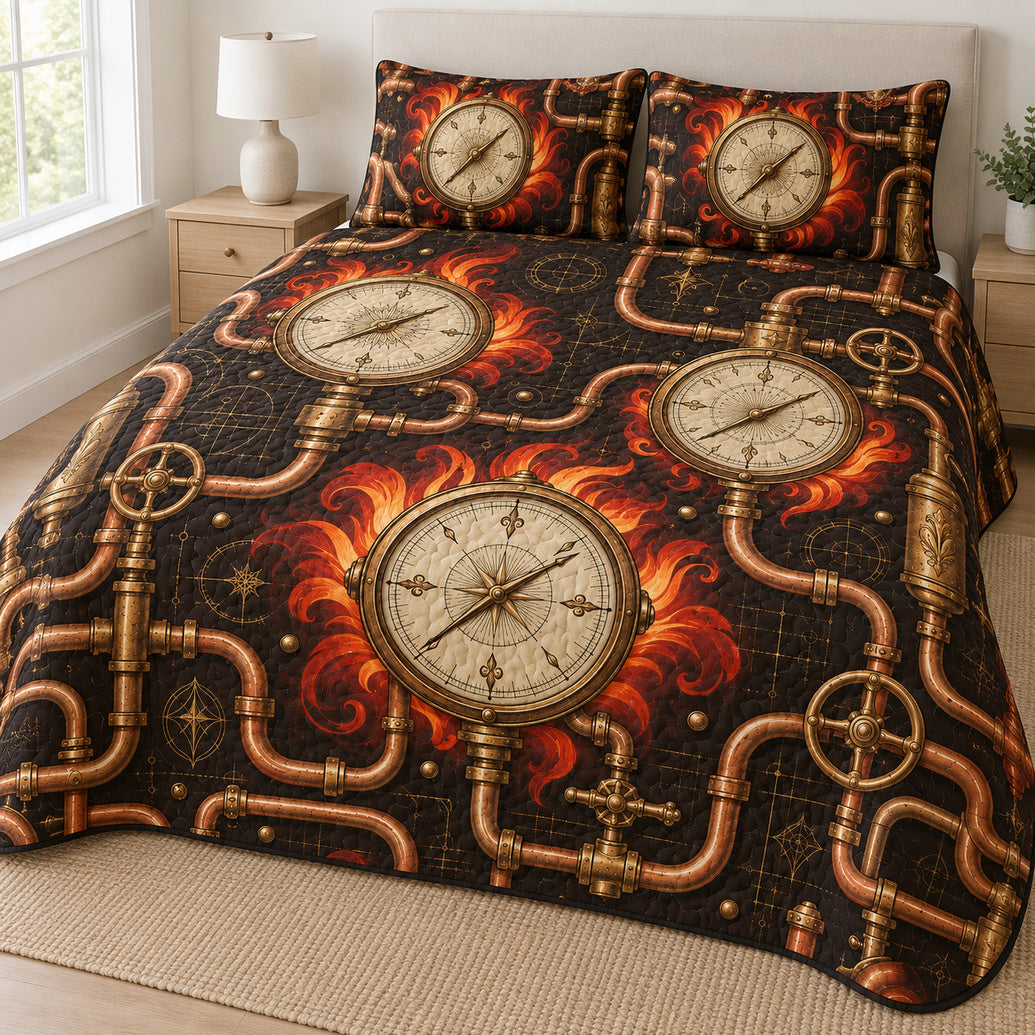 Copper Flame Dialworks Bedding Set