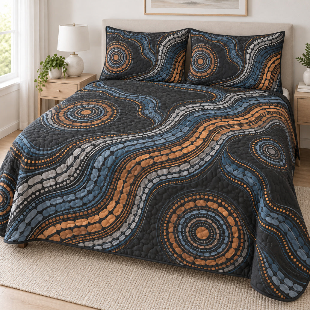 Copper Current Topography Bedding Set