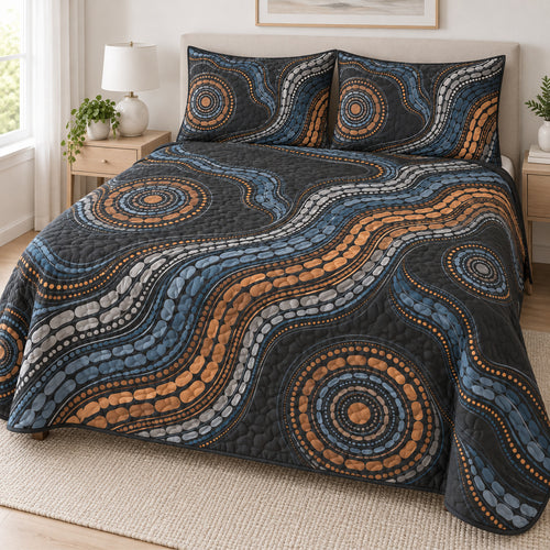 Copper Current Topography Bedding Set