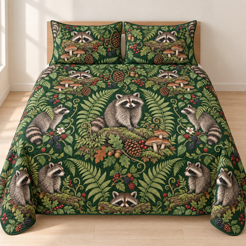 Fernberry Raccoon Walk Bedding Set
